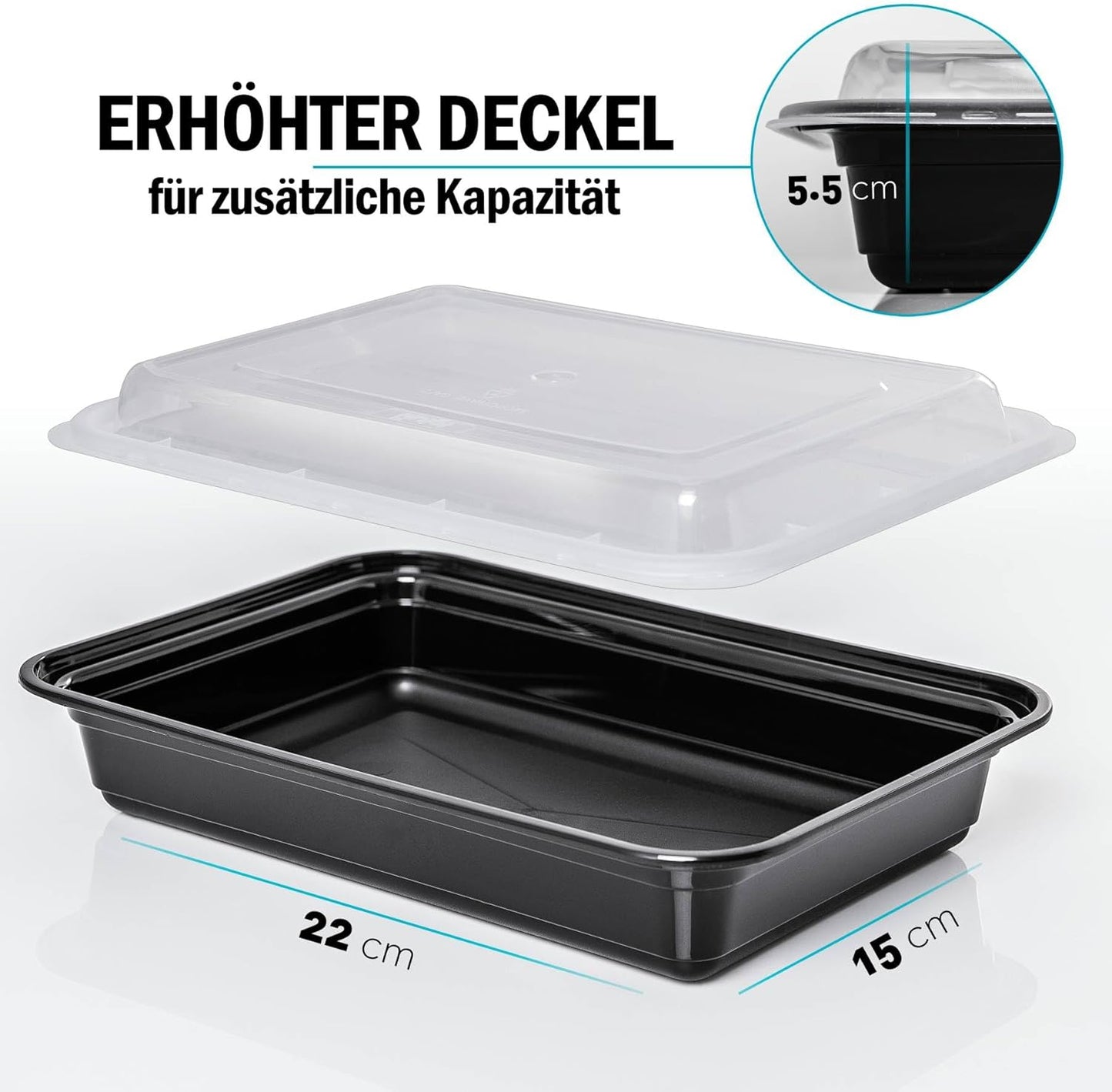20-teiliges Meal Prep Container Set (mikrowellengeeignet), 20