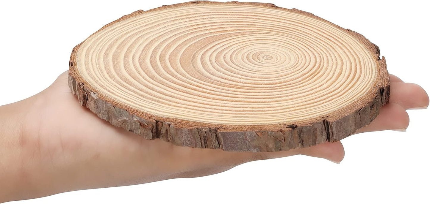 20 Stück Deko Holzscheiben, 20 Pack 13 - 15cm
