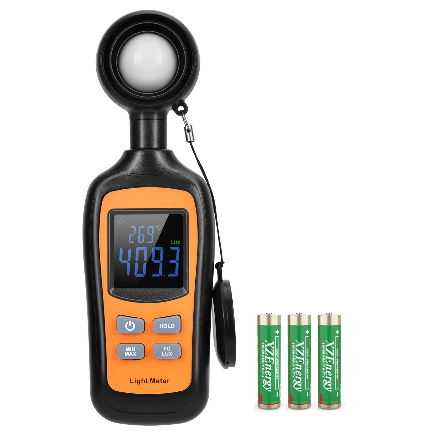 Digitales Luxmeter mit Thermometer
