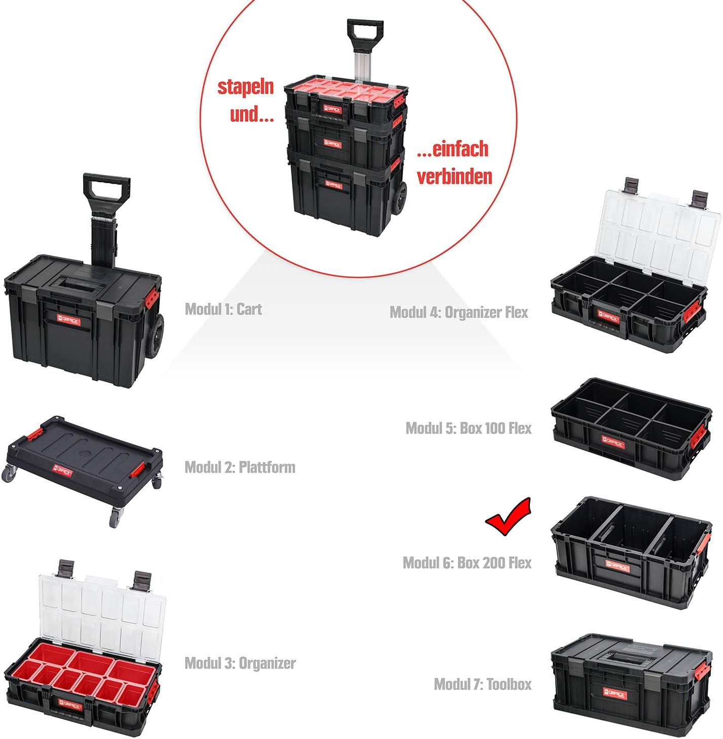 Box 200 für modularer Werkzeugtrolley, Box 200