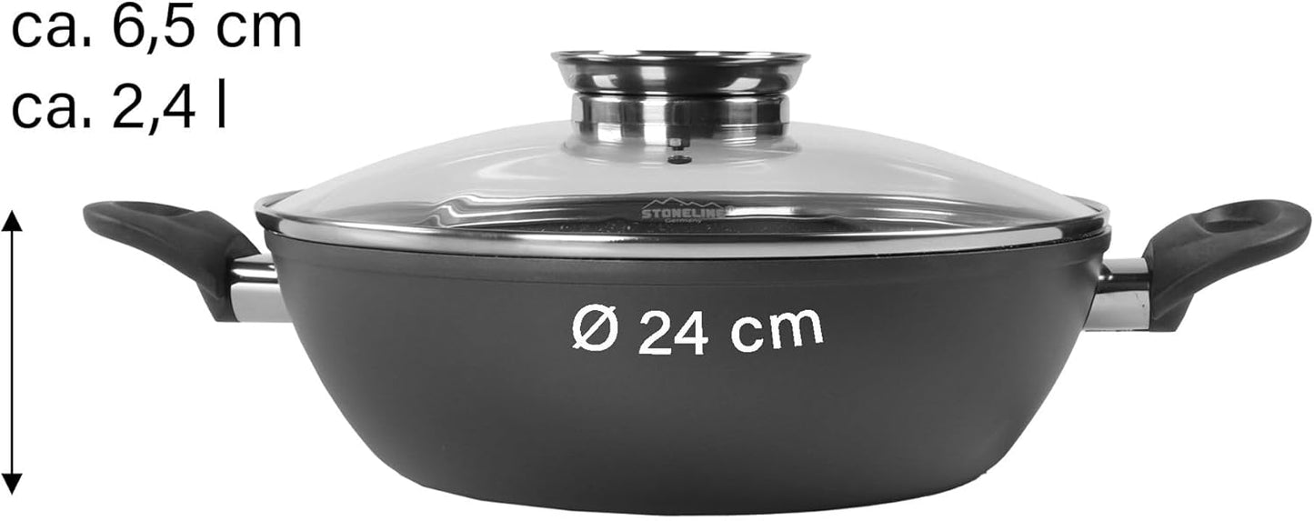 Keramik-Servierpfanne mit Deckel, 24 cm