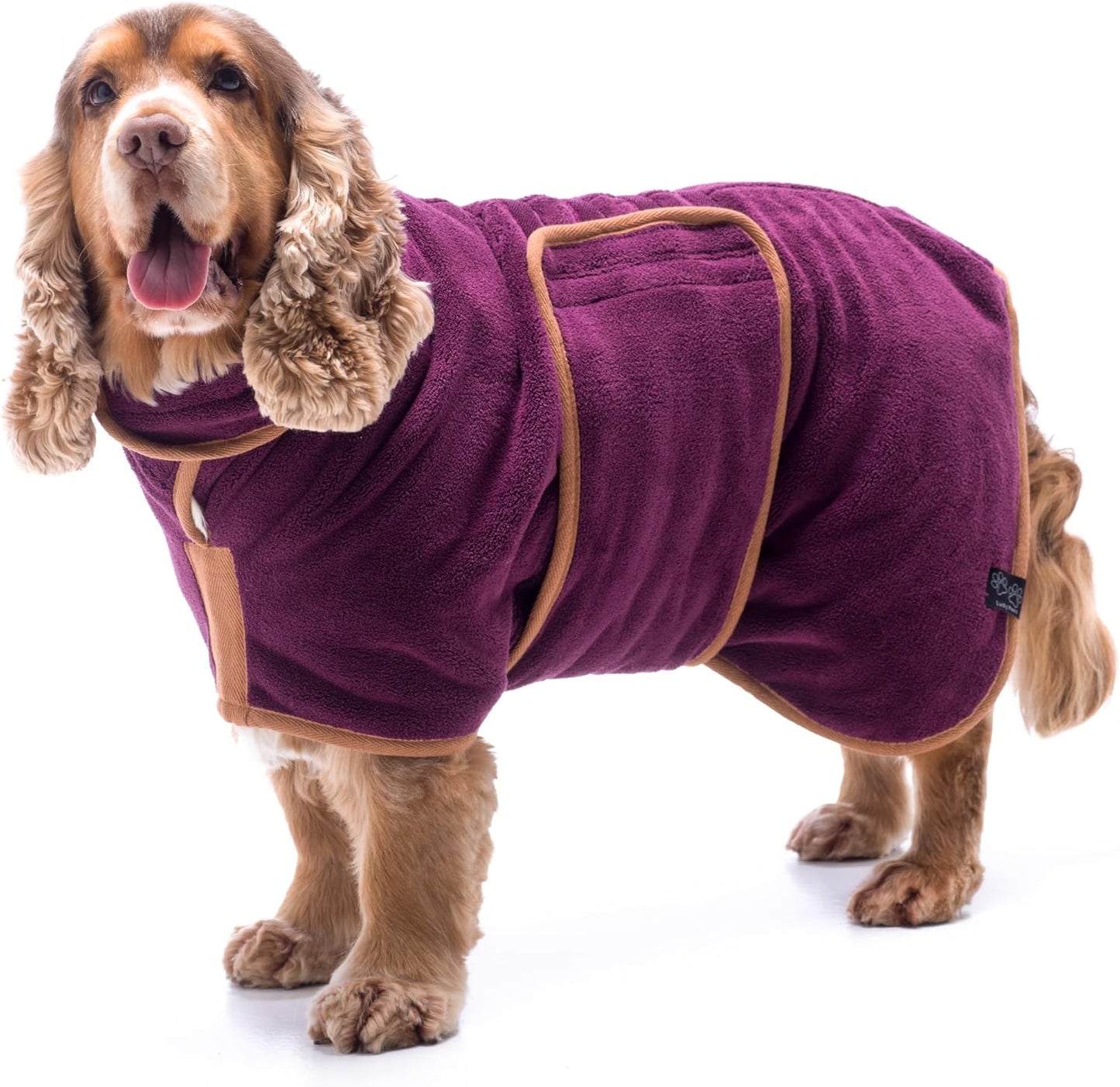 Hundebademantel, GIANT Pflaume