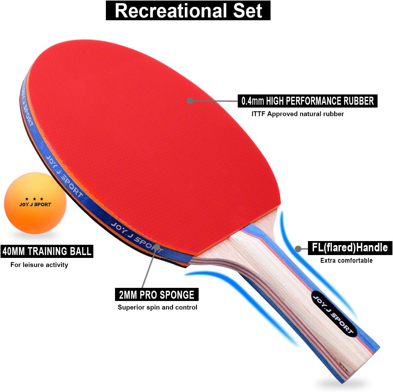 Tischtennisschläger Set, 2 Bats set