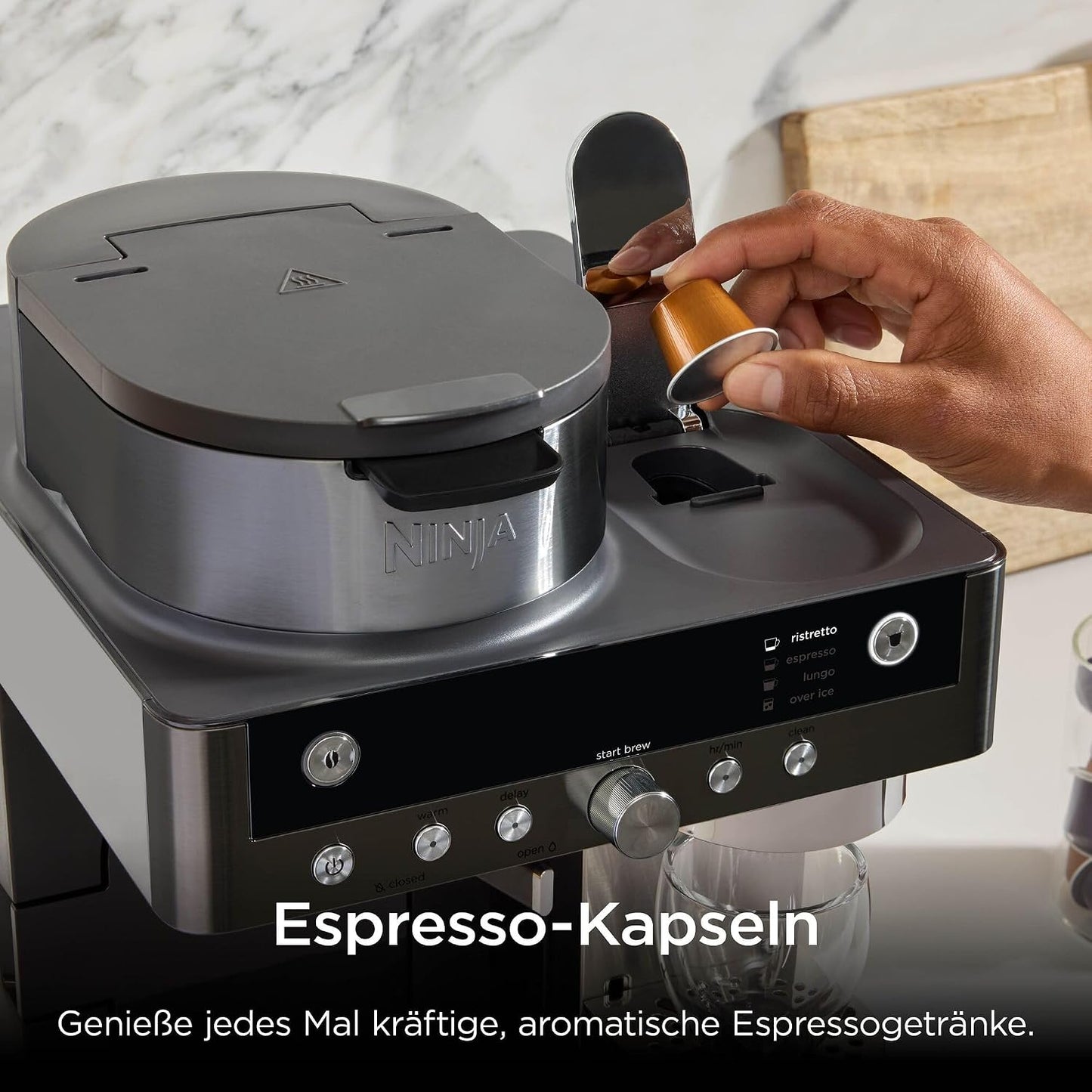 Filterkaffee und Kapselmaschine CFN802EUGM, Grau-metall