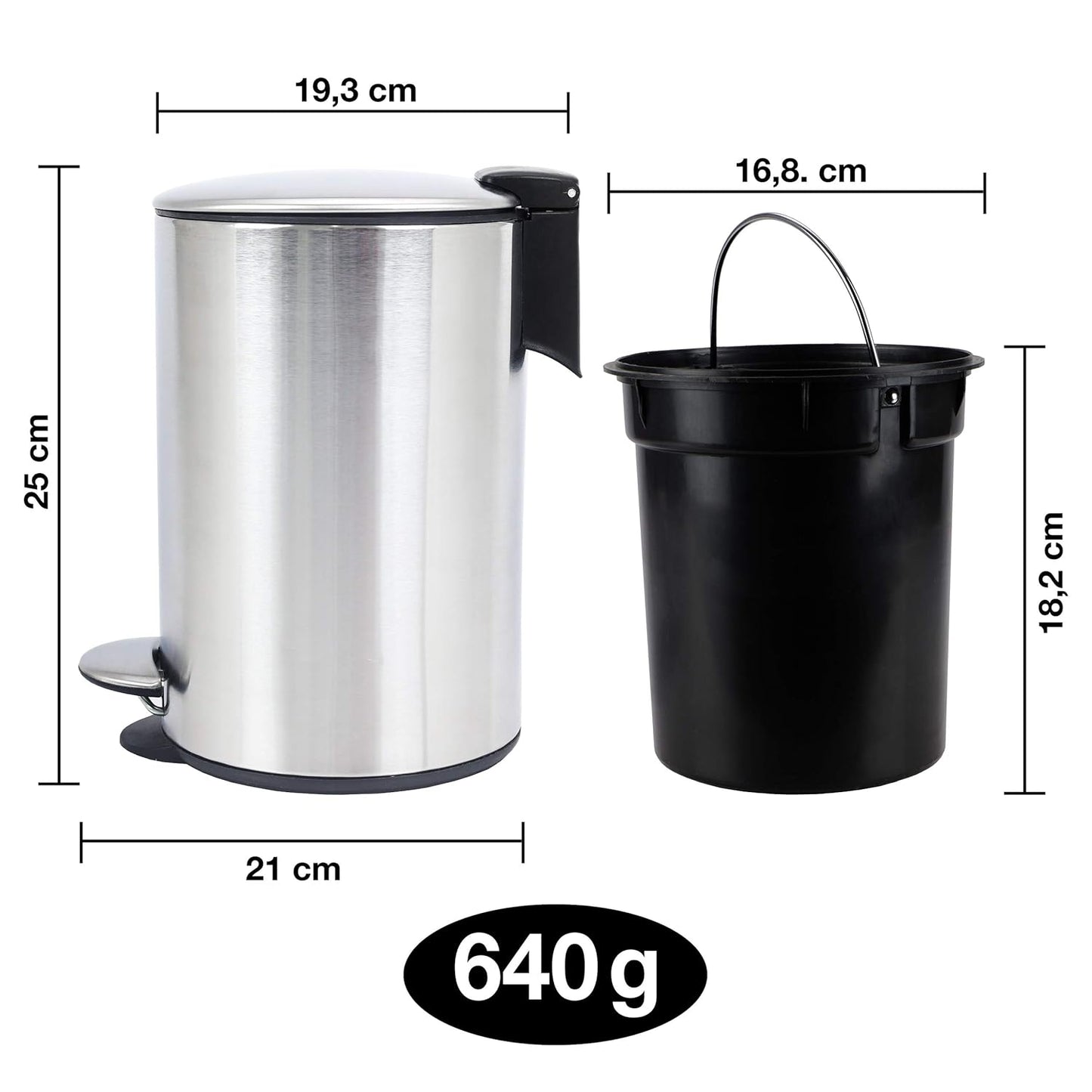 Kosmetik-Abfalleimer, 3 Liter