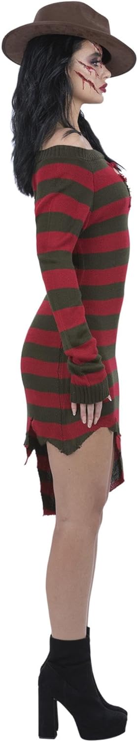 Freddy Krüger Strickkleid Kostüm, Small (UK 8-10)