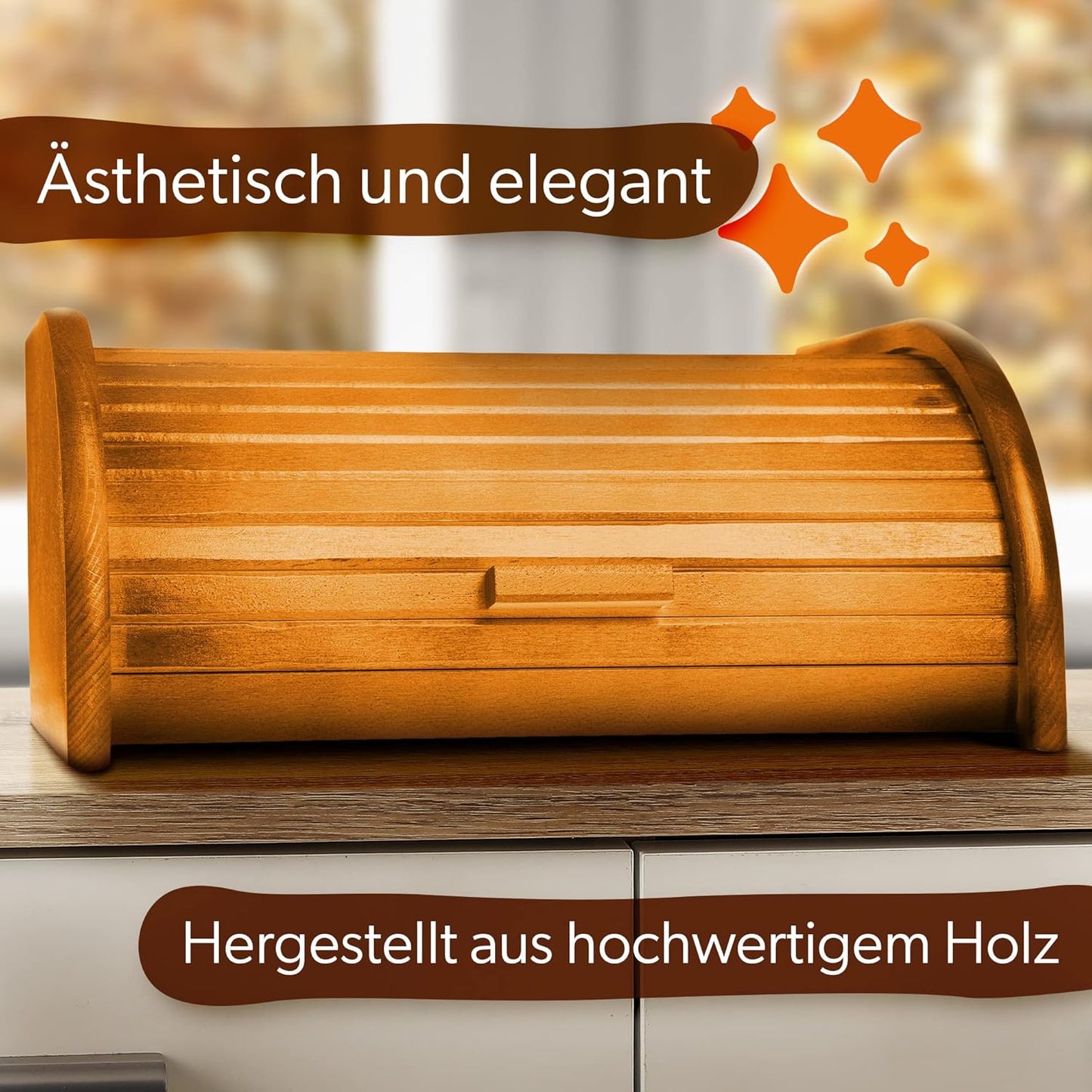 Brotkasten mit Rolldeckel, Beige