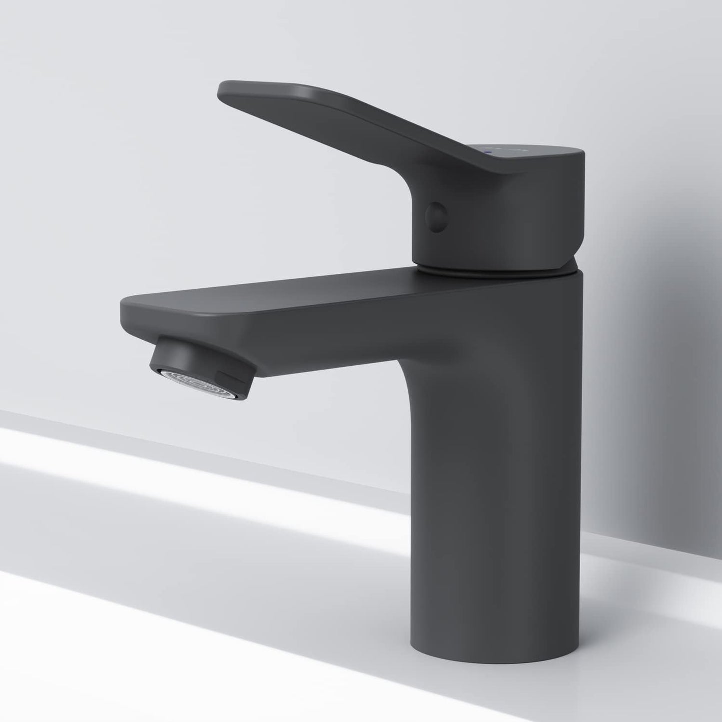 Wassersparende Einhebel-Waschtischarmatur X-Joy mit Klick- Ablaufgarnitur, mit Ablaufgarnitur Schwarz