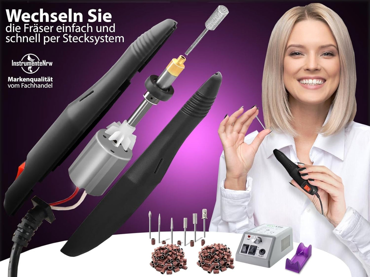 Elektrisches Maniküre-Set mit Diamantschleifer