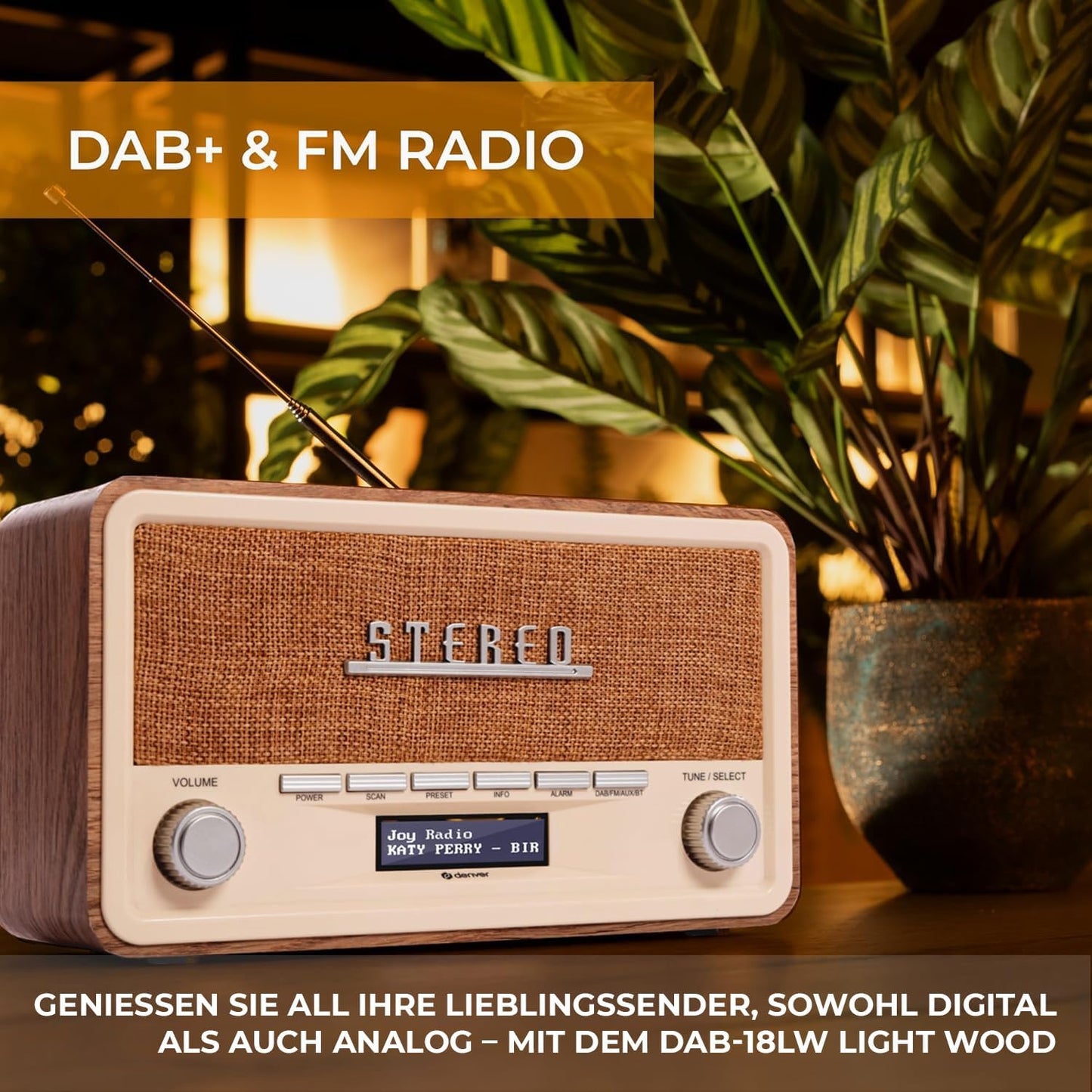 DAB-18 Retro DAB Digitalradio mit Bluetooth