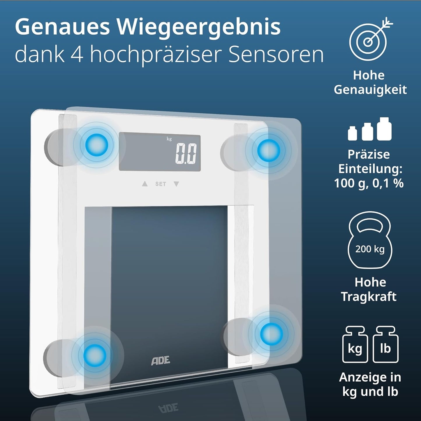 Körperfettwaage, Weiss