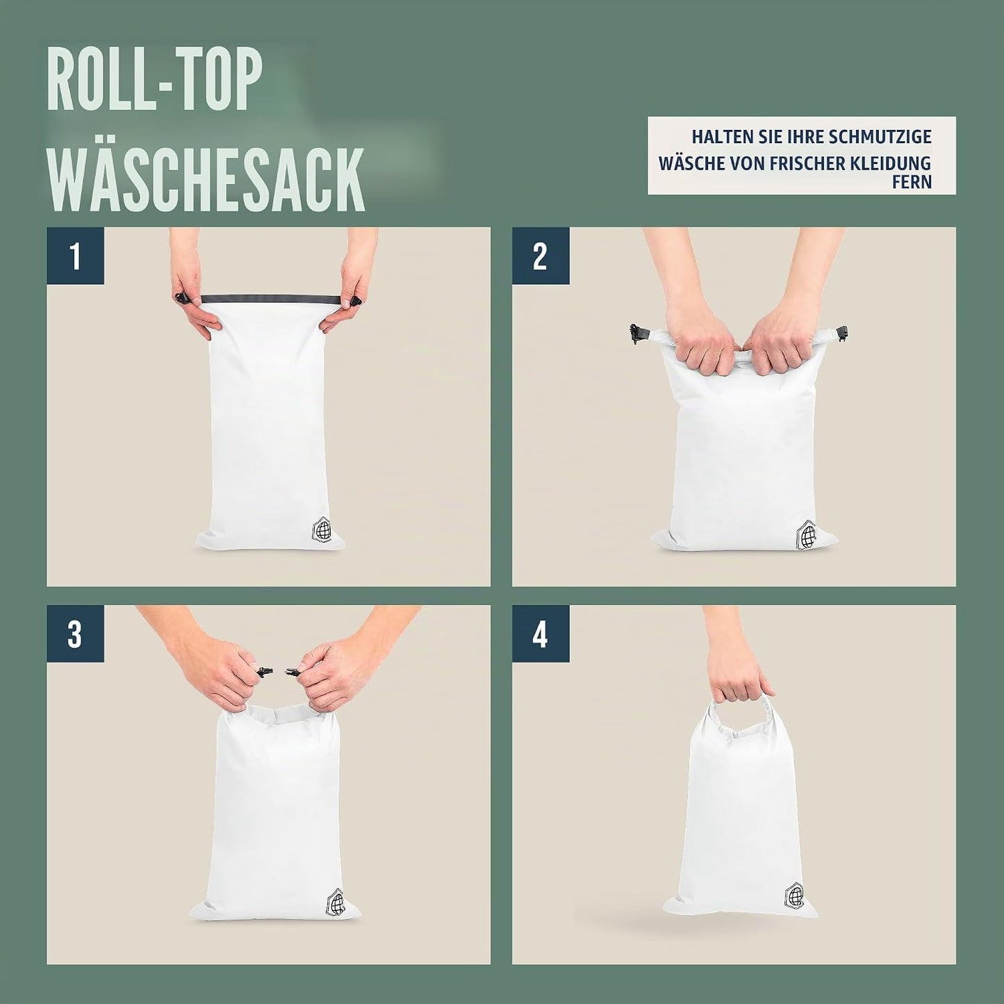 Kompressions-Verpackungswürfel-Set, Weiss/Grau