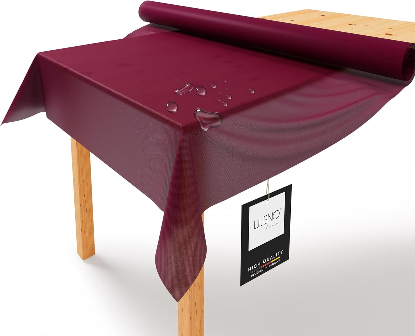 Abwaschbare Tischdeckenrolle, 2500 x 110 cm (Rechteckig) Bordeaux