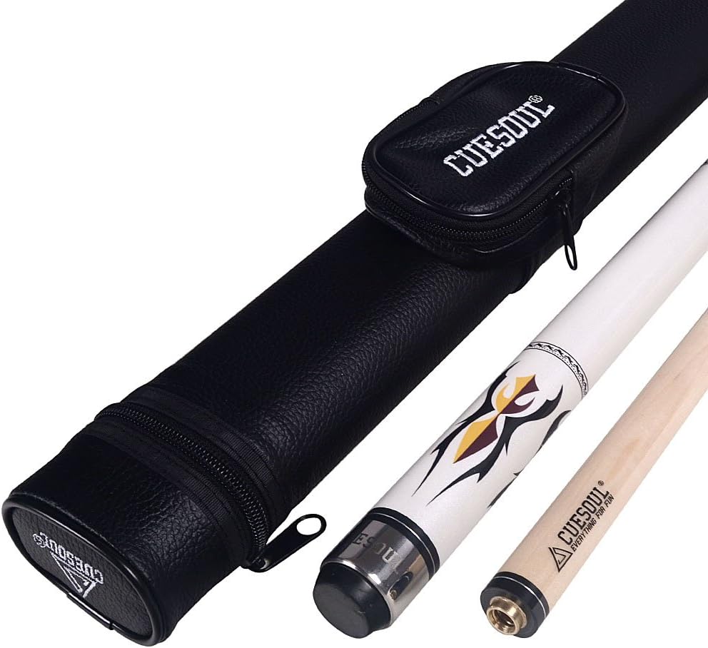 2-teiliger Billiard Queue mit Tasche und Zubehör, white+CASE 11.5mm