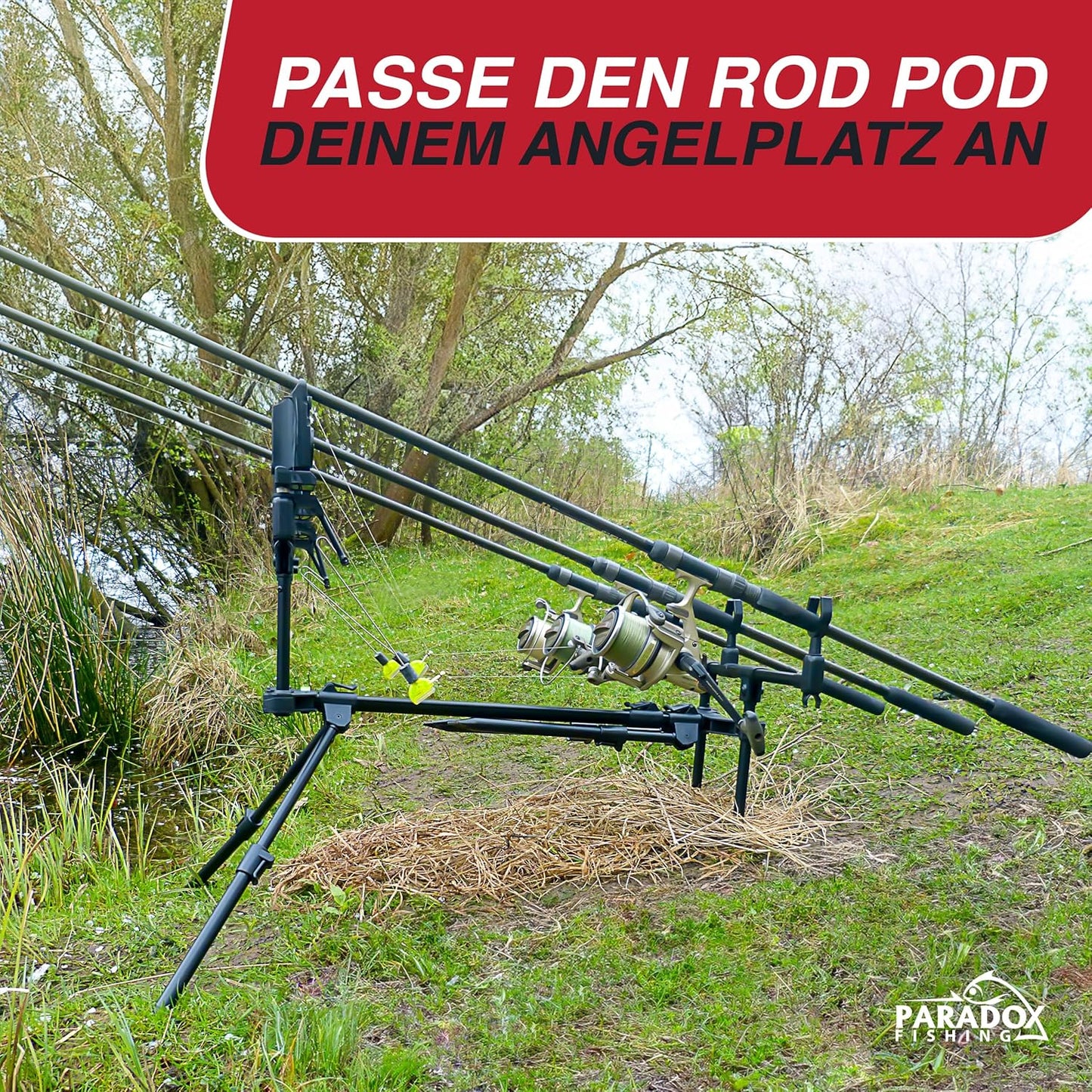 Rod Pod für 3 Ruten, flexibel verstellbar