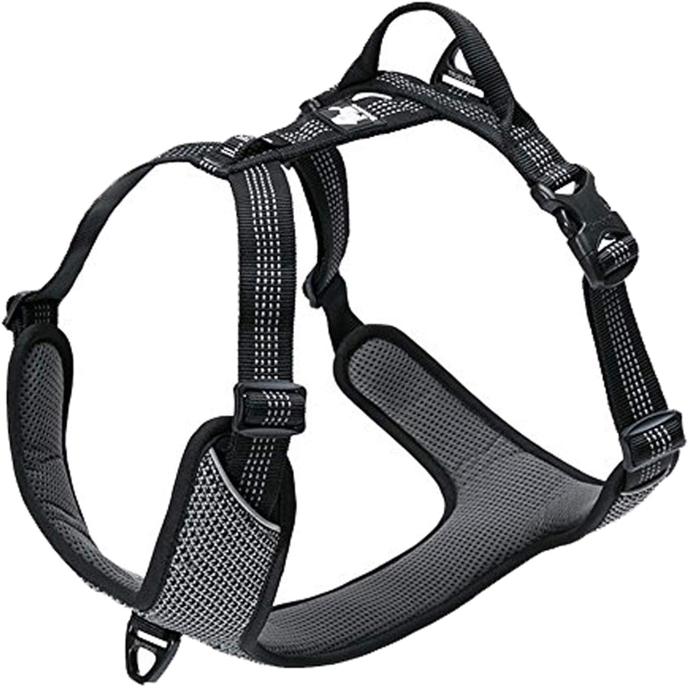 Hundegeschirr Outdoor Adventure II, reflektierend, L Schwarz