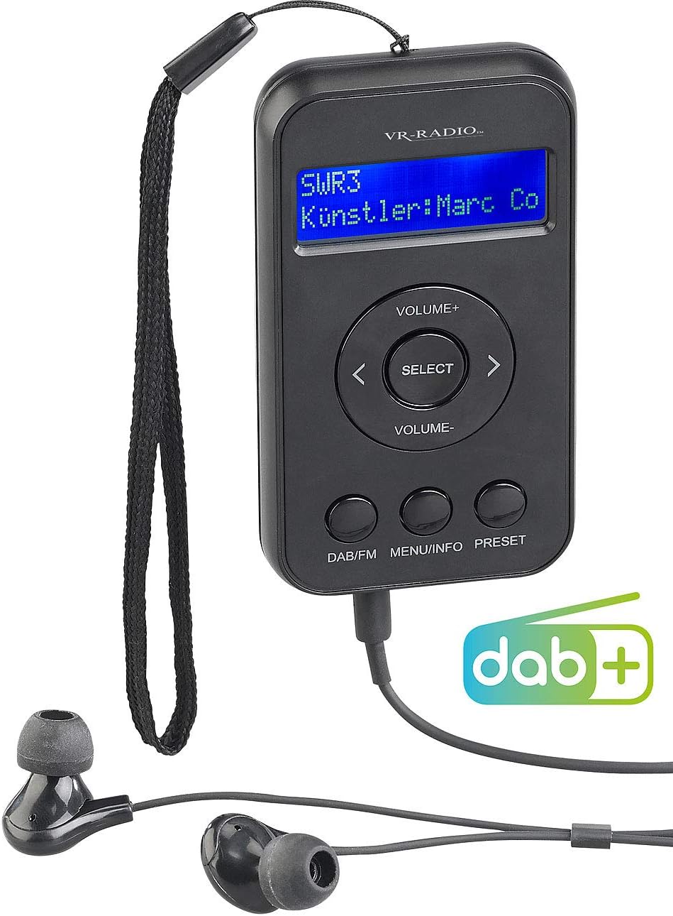 Digitales Mini-Taschenradio mit DAB+ und Kopfhörern