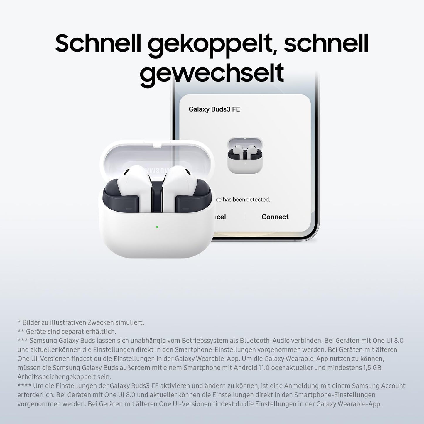 Galaxy Buds3 FE, Gray Buds3 FE inkl. Case