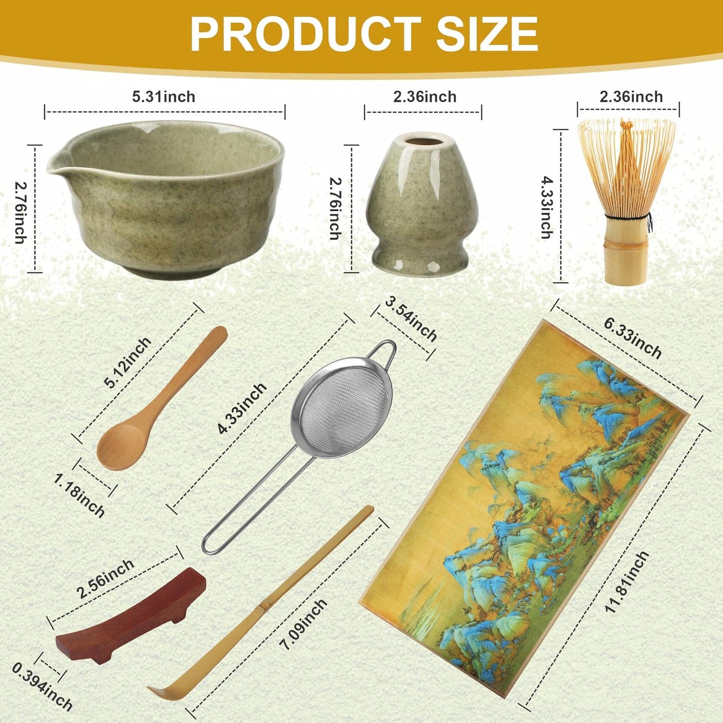 8-teiliges Matcha-Set für Teeliebhaber