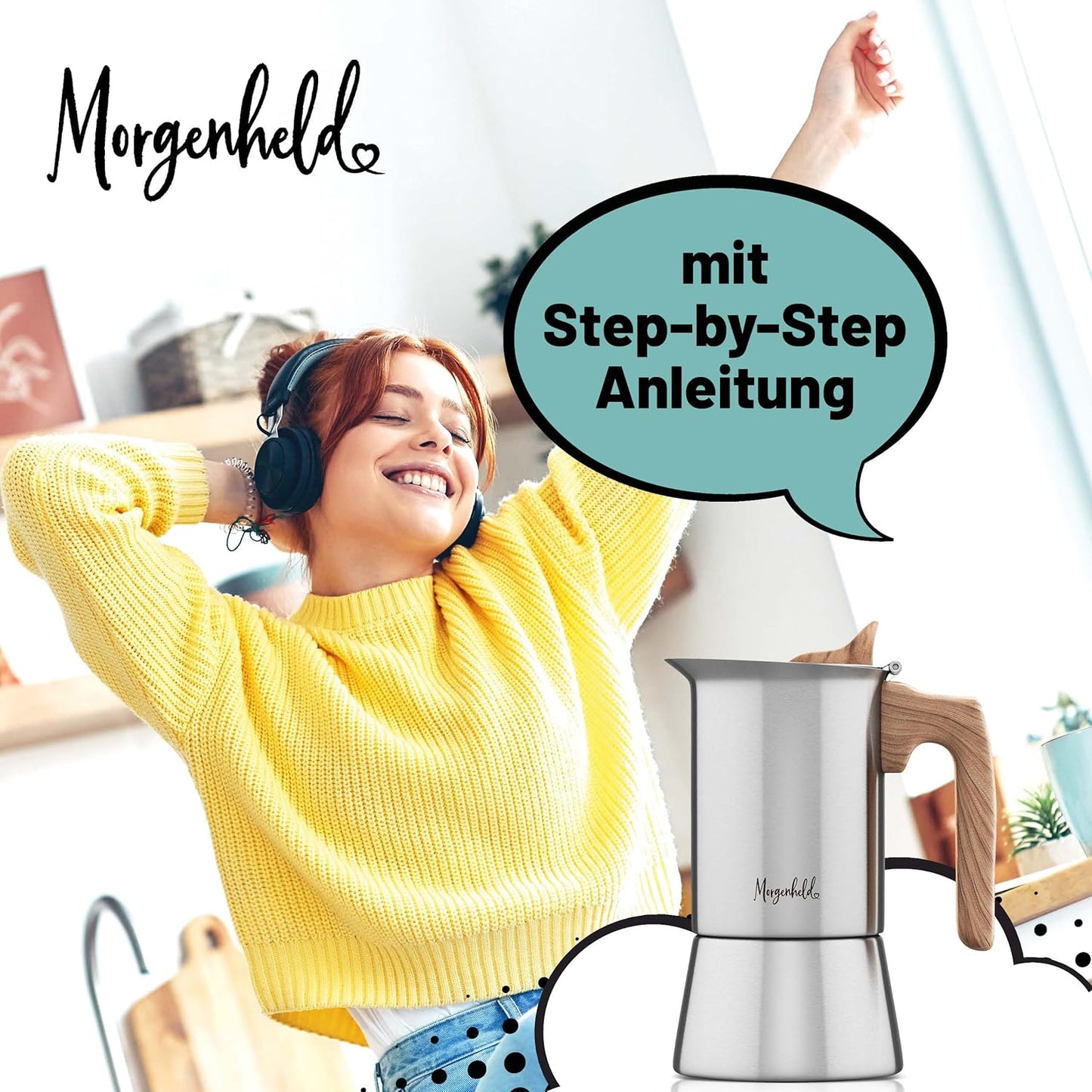 Espressokocher, 200ml, Espressomaker STYLE 200ml + Sieb