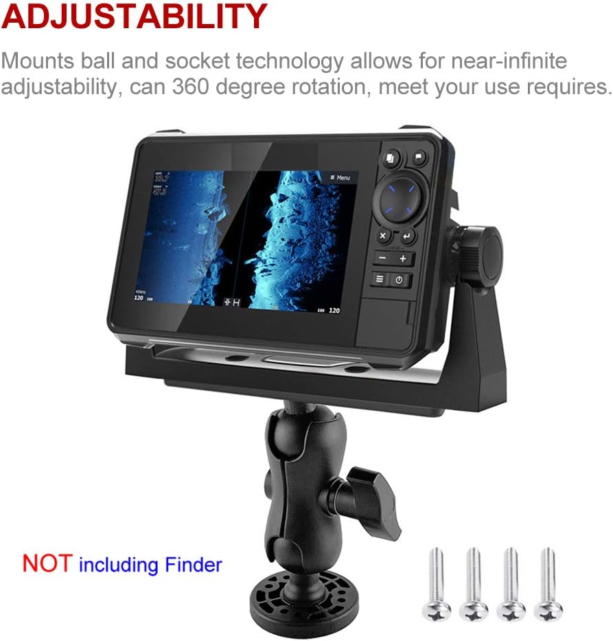 Echolot Montagefuss 360° drehbar für Fishfinder, Schwarz