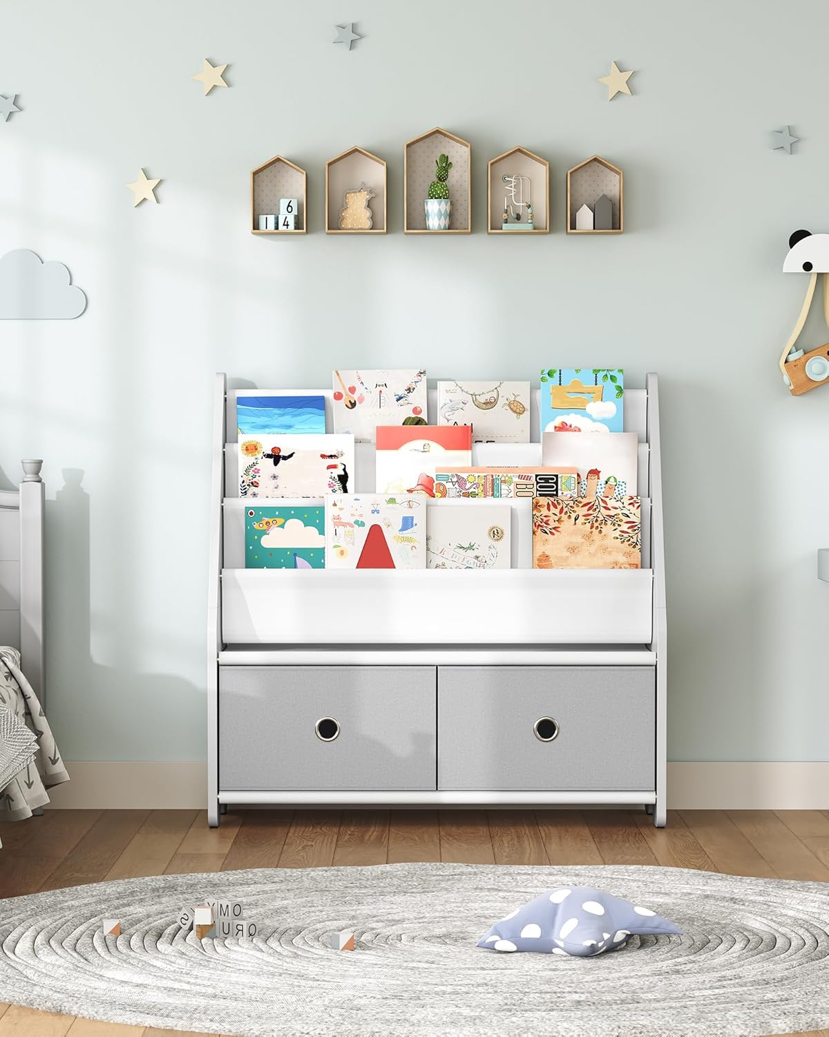 Kinder Bücher- und Spielzeugregal mit Organizer