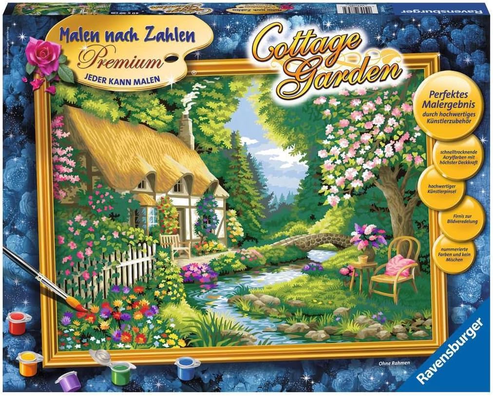 Malen nach Zahlen CreArt - Cottage Garden, Alte Version
