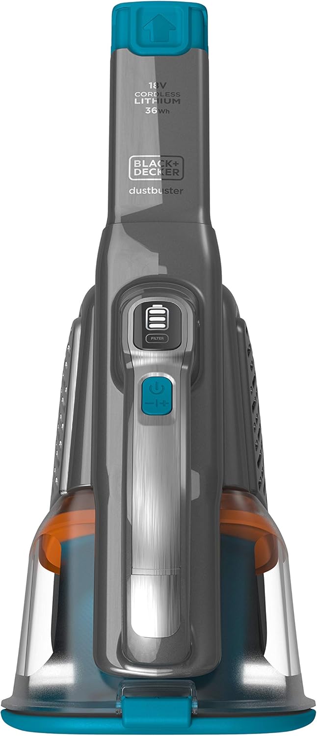 Kabelloser Akkustaubsauger Dustbuster, mit Ladestation & Wandhalterung / Titanium/Silber/Blau