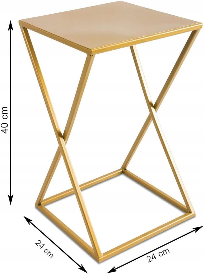 Metall Blumenständer, Gold 40 cm