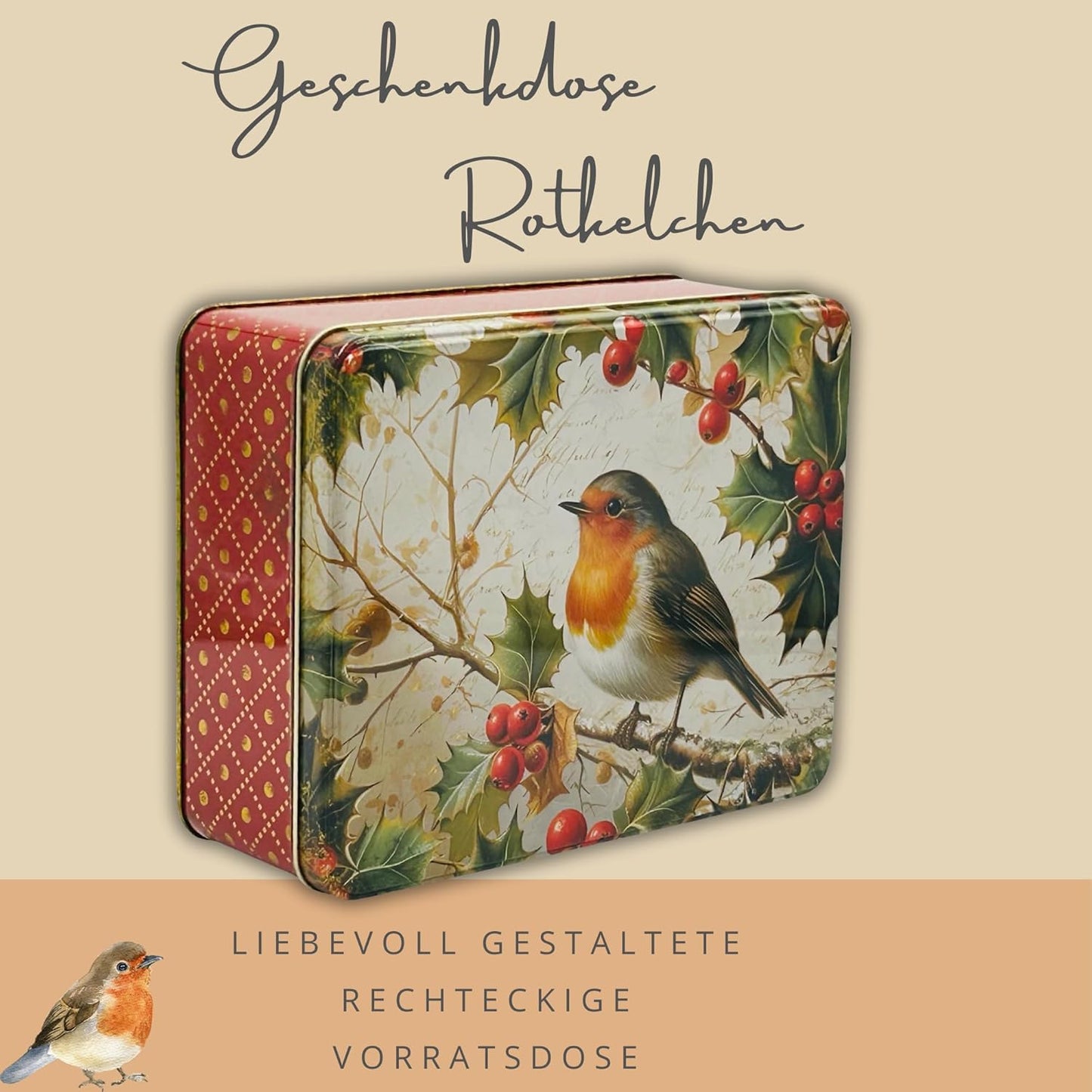 Geschenkdose Rotkelchen, Rotkelchen