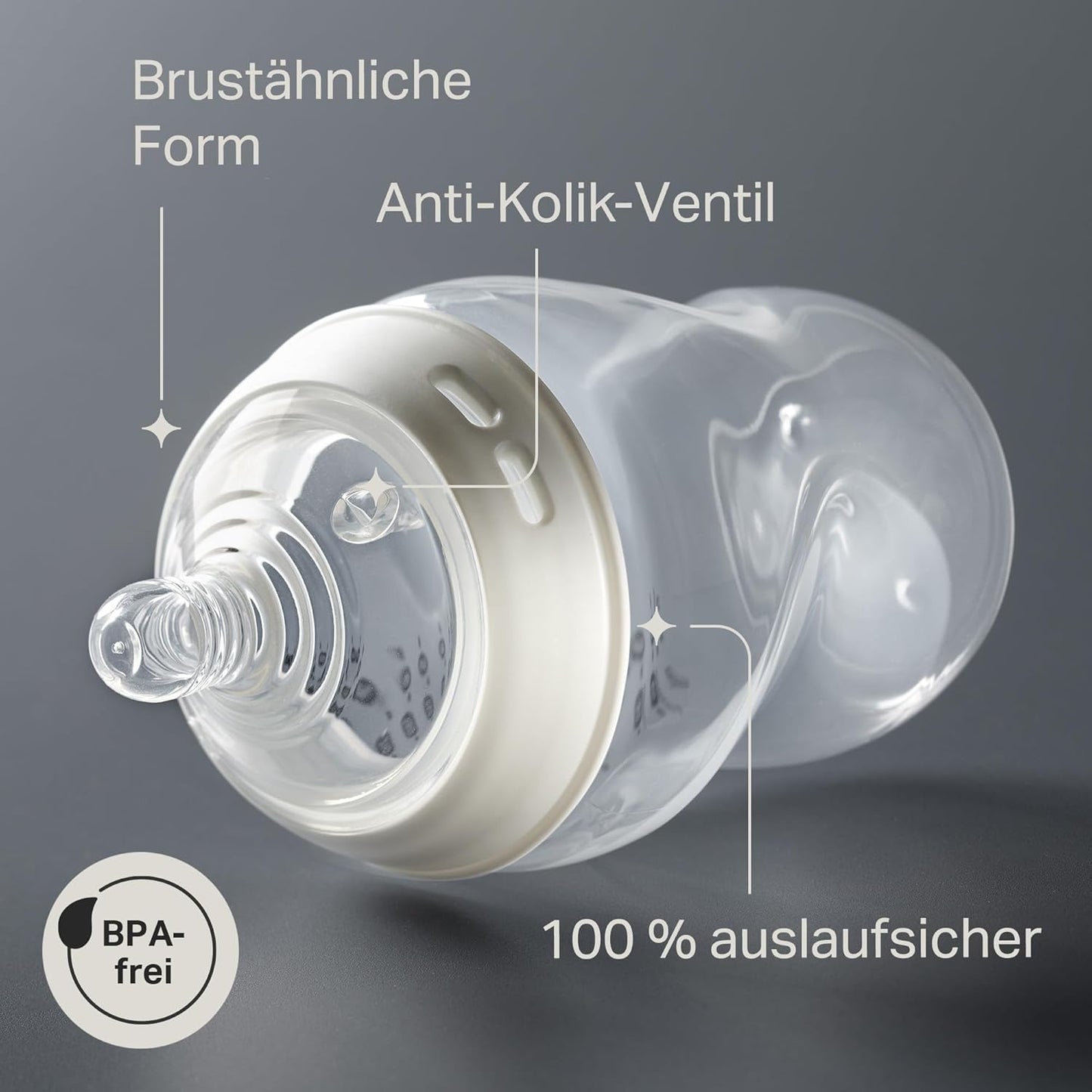 Natural Start Anti-Kolik-Babyflaschenset, Rosa