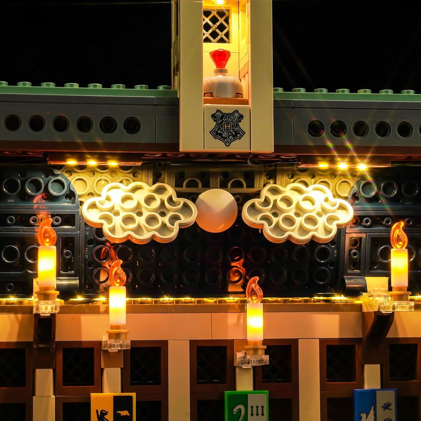 LED Licht Set für LEGO Schloss Hogwarts mit Schlossgelände (76419) inkl. Fernbedienung, 76435 The Great Hall Standard Version