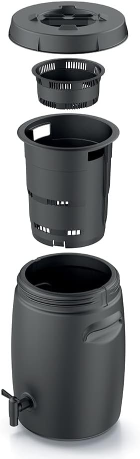 Komposteimer mit Filter und Ablasshahn, 55L