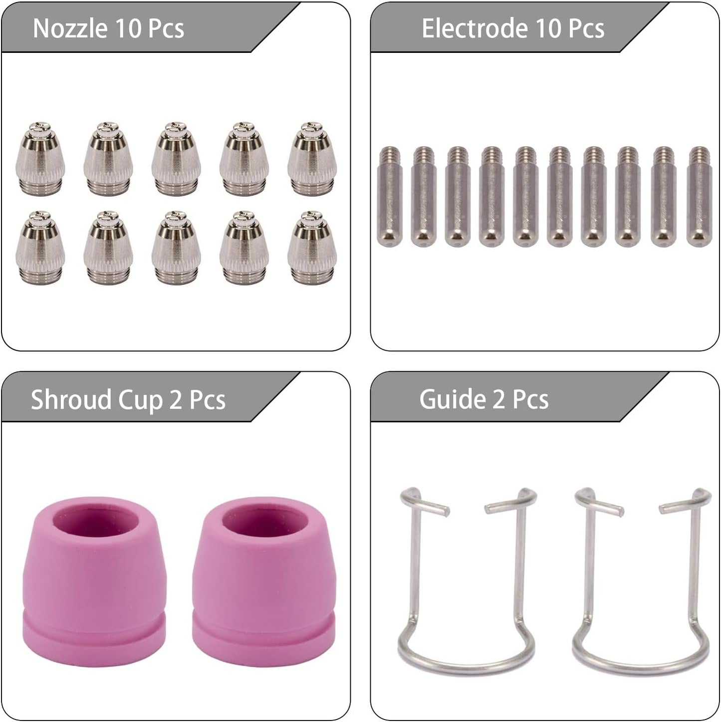 24-teiliges Verbrauchsmaterial-Set für Plasmaschneider, 0.8MM 24PCS