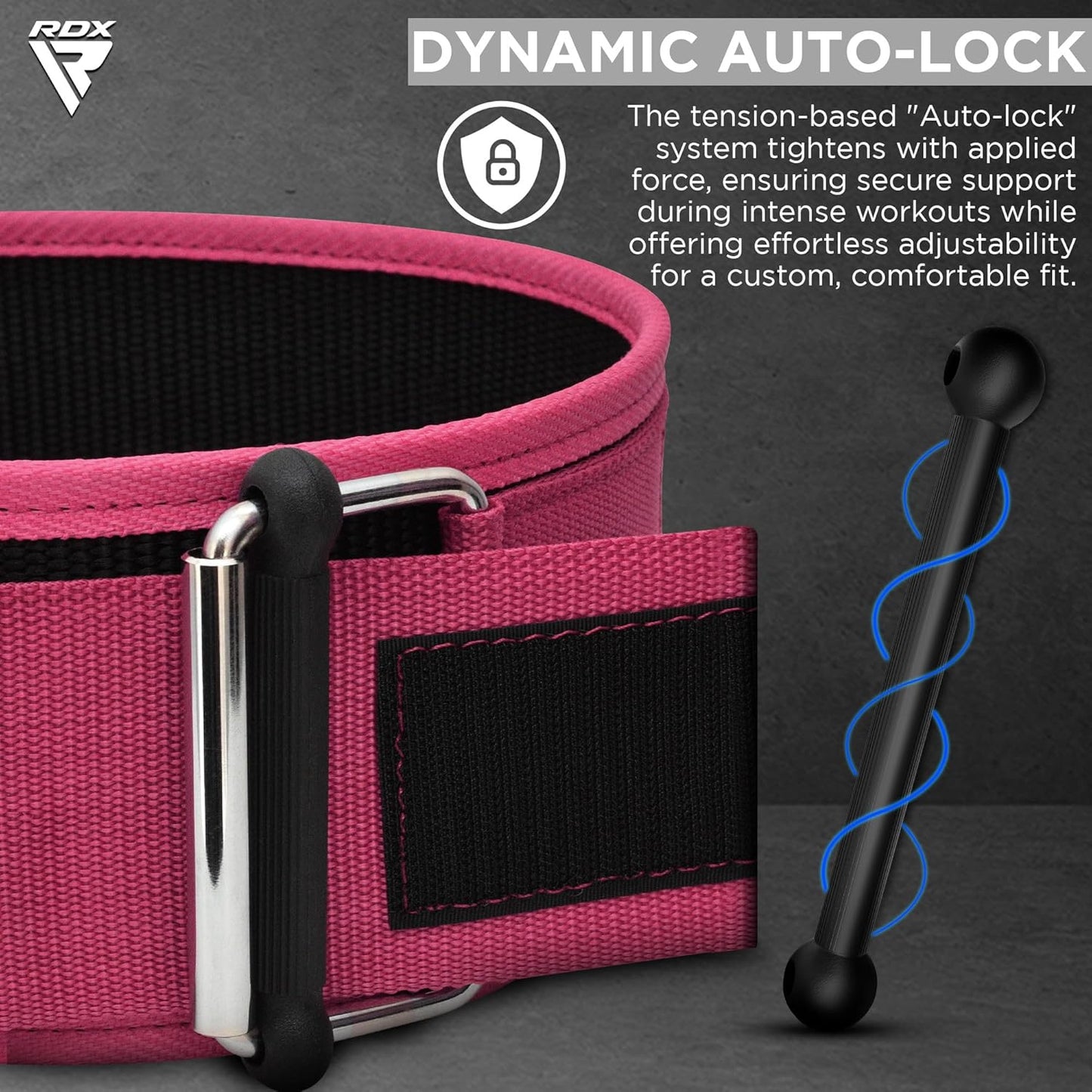 Gewichthebergürtel mit Auto-Lock-System, ROSA L