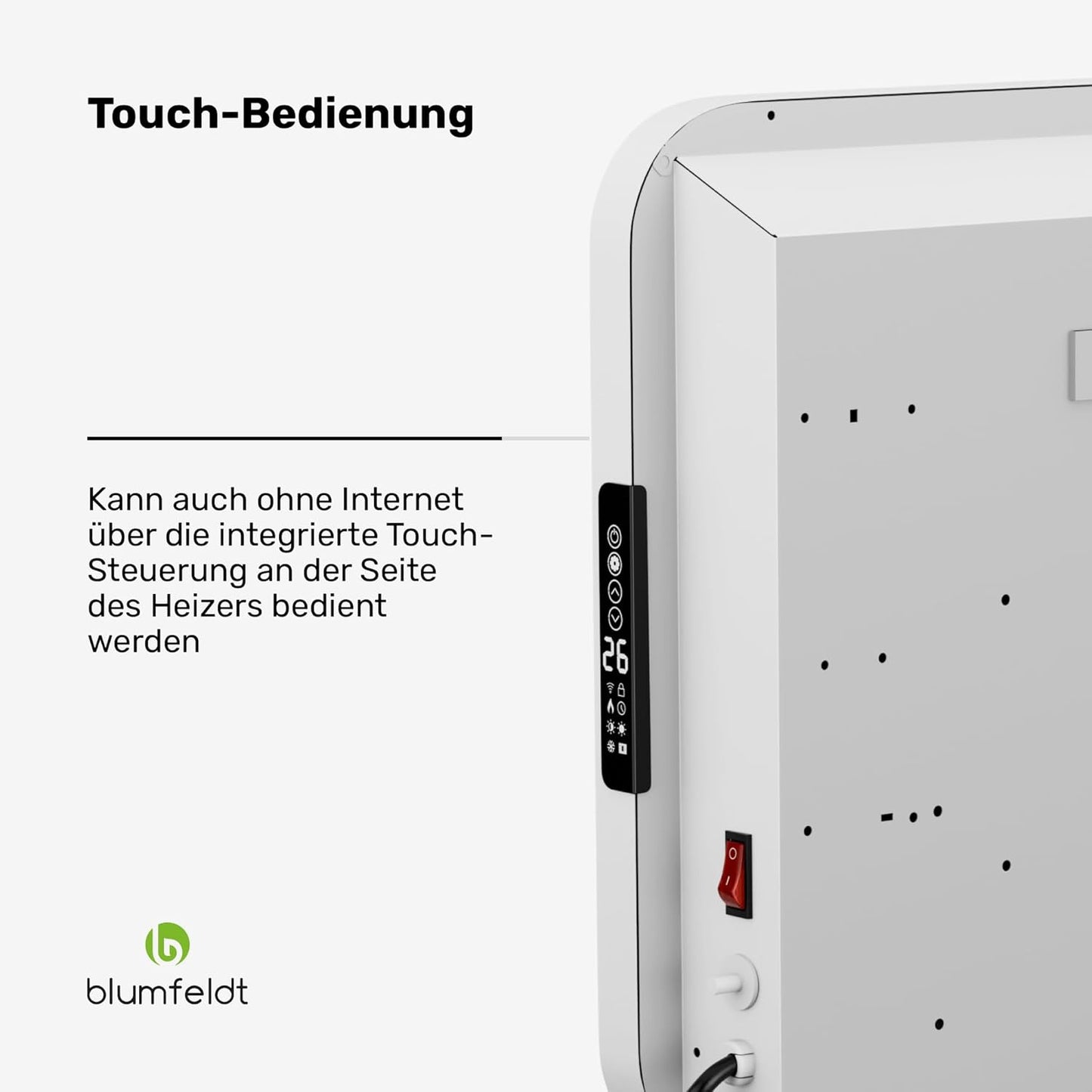 Infrarotheizung, Weiss|2000 W Smart