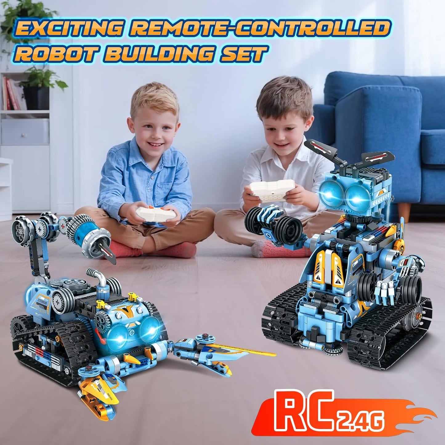 Roboter-Bauspielzeug, Blau