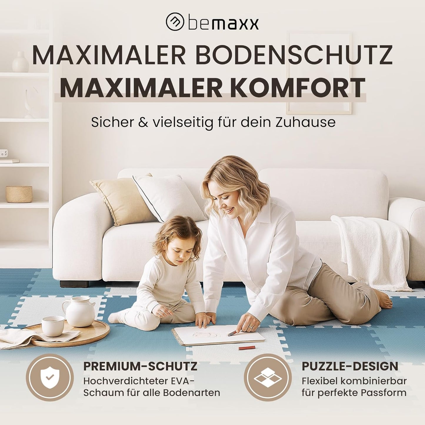 Bodenschutz-Puzzlematten-Set, 18 Stück