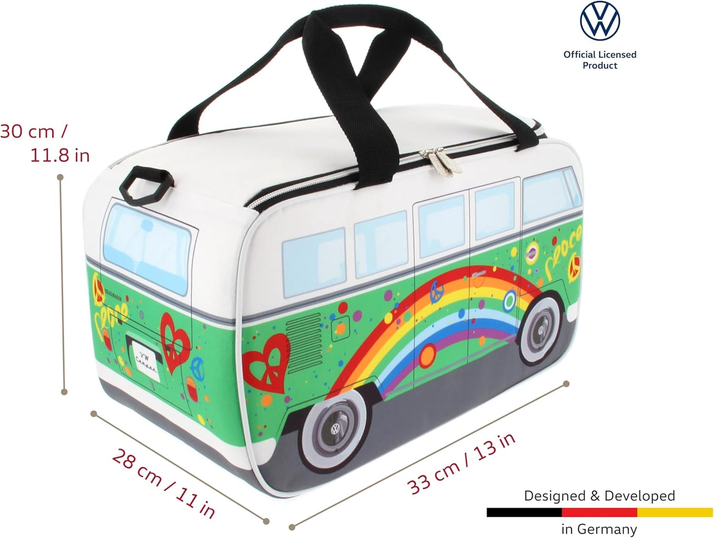 Kühltasche - VW T1 Camper Van, Einheitsgrösse Peace/Grün