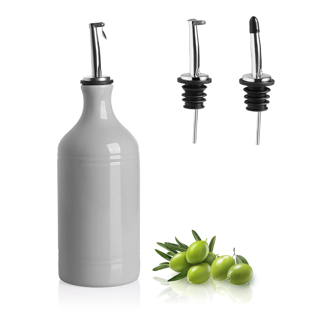 Olivenölspenderflasche mit zwei Aussgiesser, Gray 460 ml