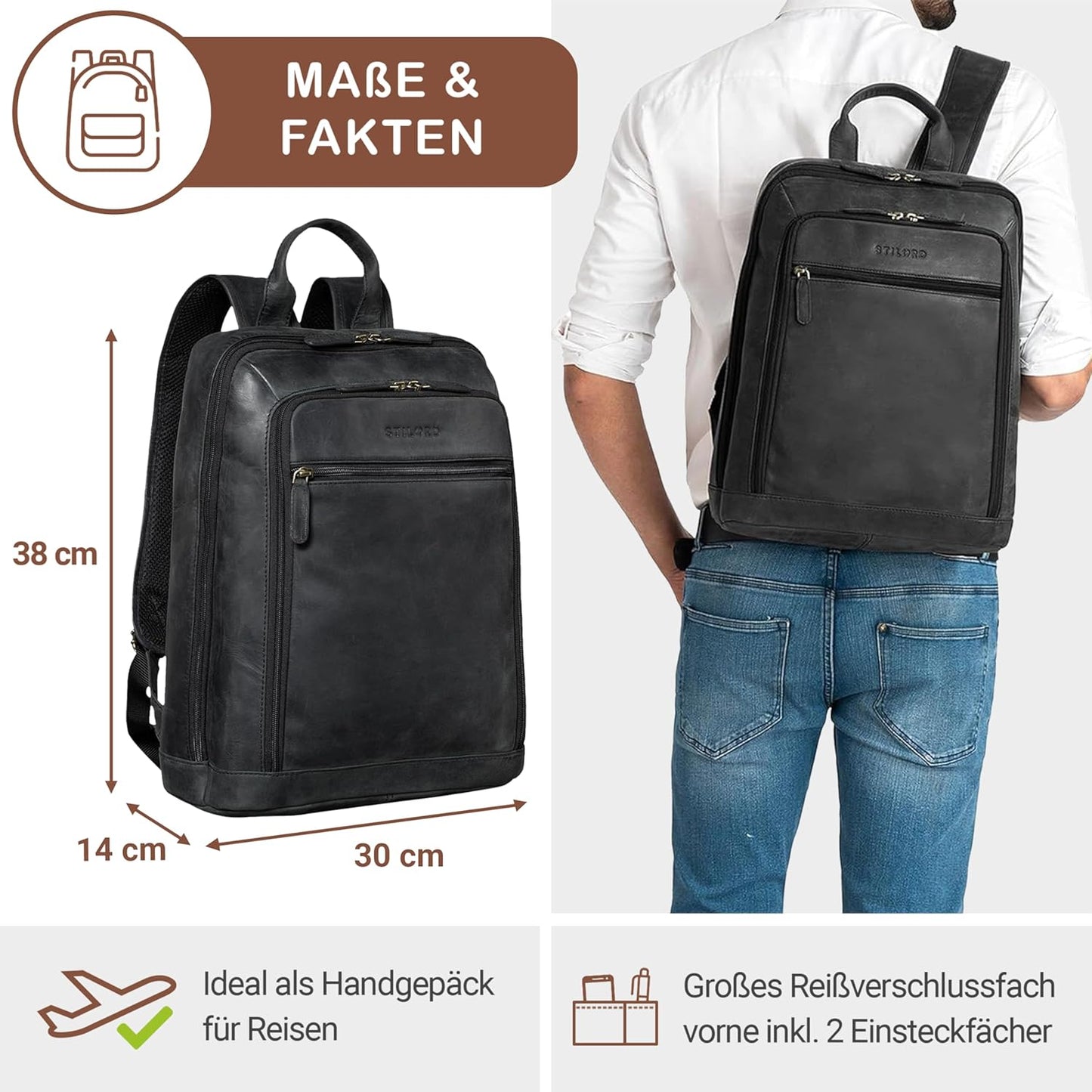 Watson Laptoprucksack, Anthrazit
