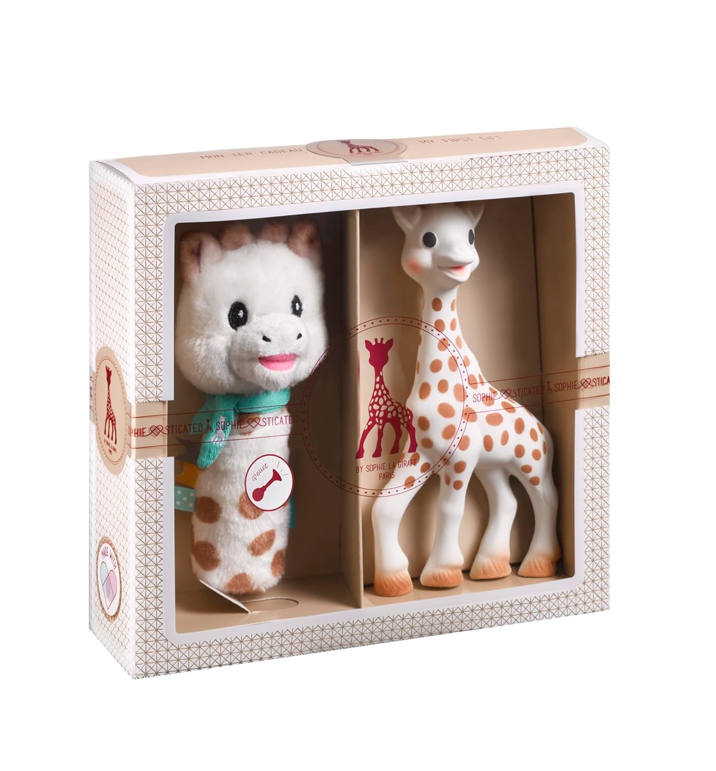Geschenkset zur Geburt mit Rassel und Kuscheltier, The Sweety Geschenkset Einzelbett