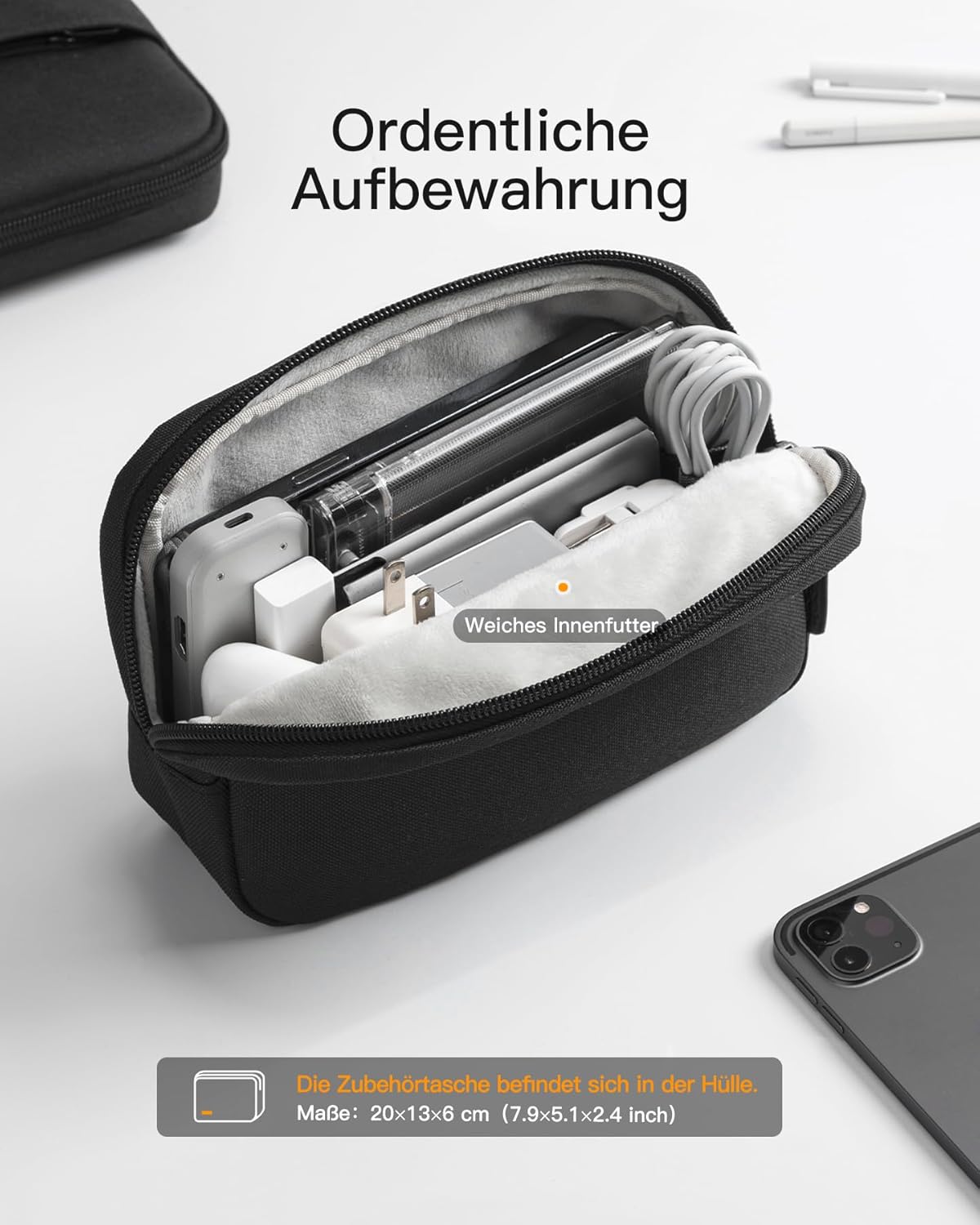360° Schutz Laptophülle für MacBook & Surface Pro, Schwarz ; 13 Zoll