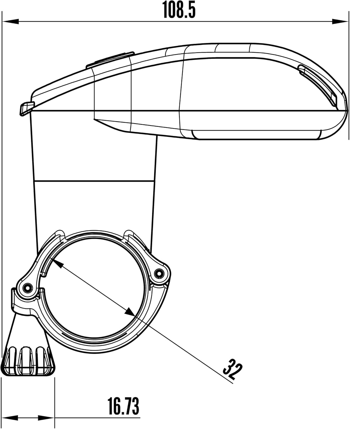 Grilllampe mit abnehmbarem Lampenkopf, Design-Grillampe