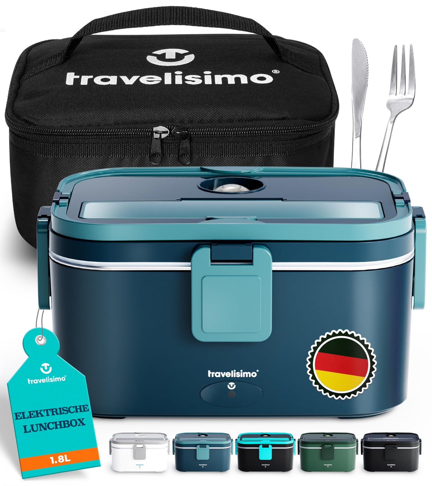 Elektrische Lunchbox XXL, Dunkelblau