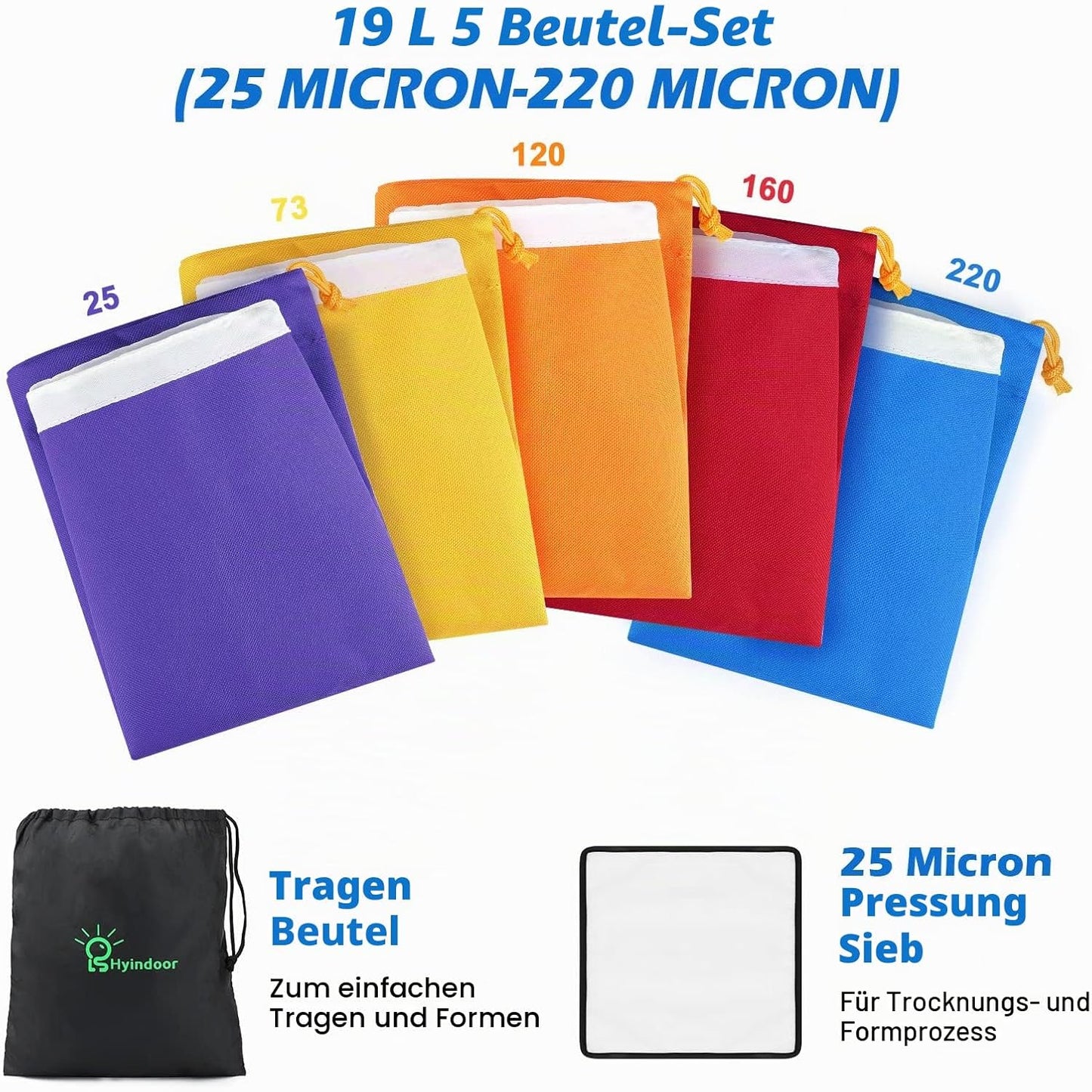 5er-Set Bubble Bag, 5 Gallonen 5 Beutel
