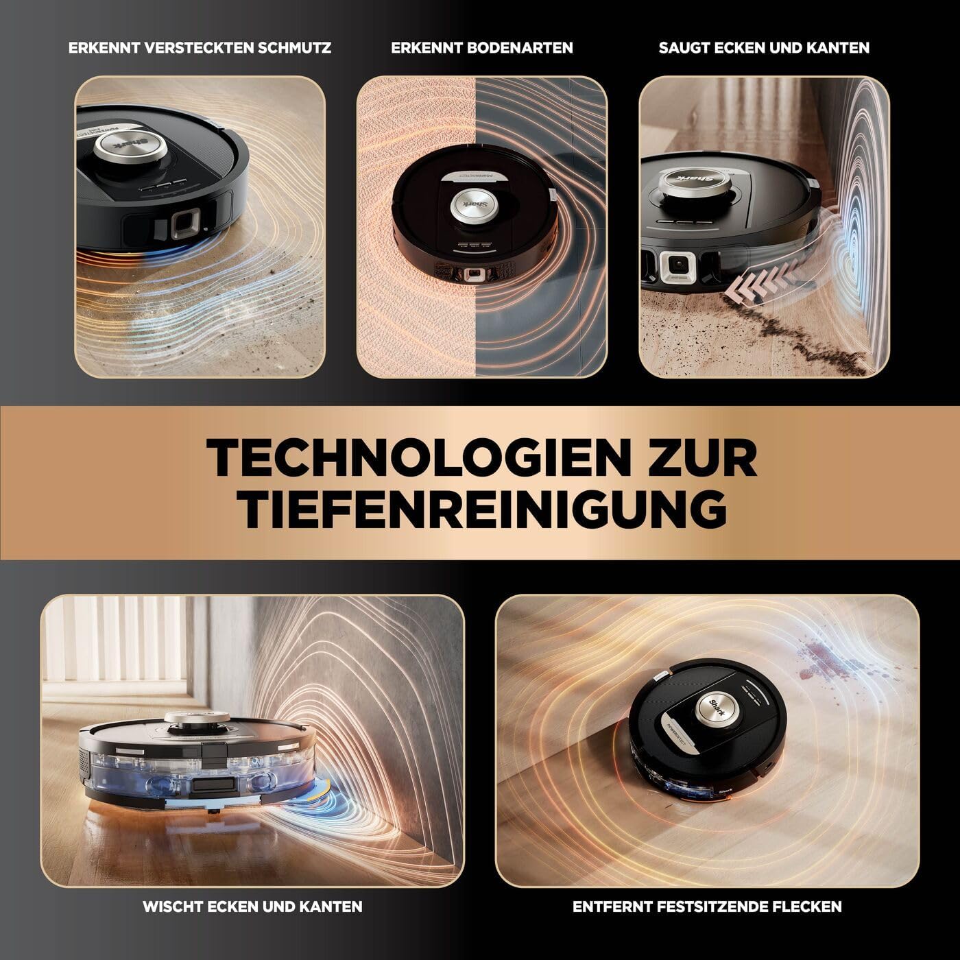 RV2800ZEEU 2-in-1 Saug- & Wischroboter mit LiDAR-Navigation, 60 Tage Saug- und Wischroboter, Schwarz