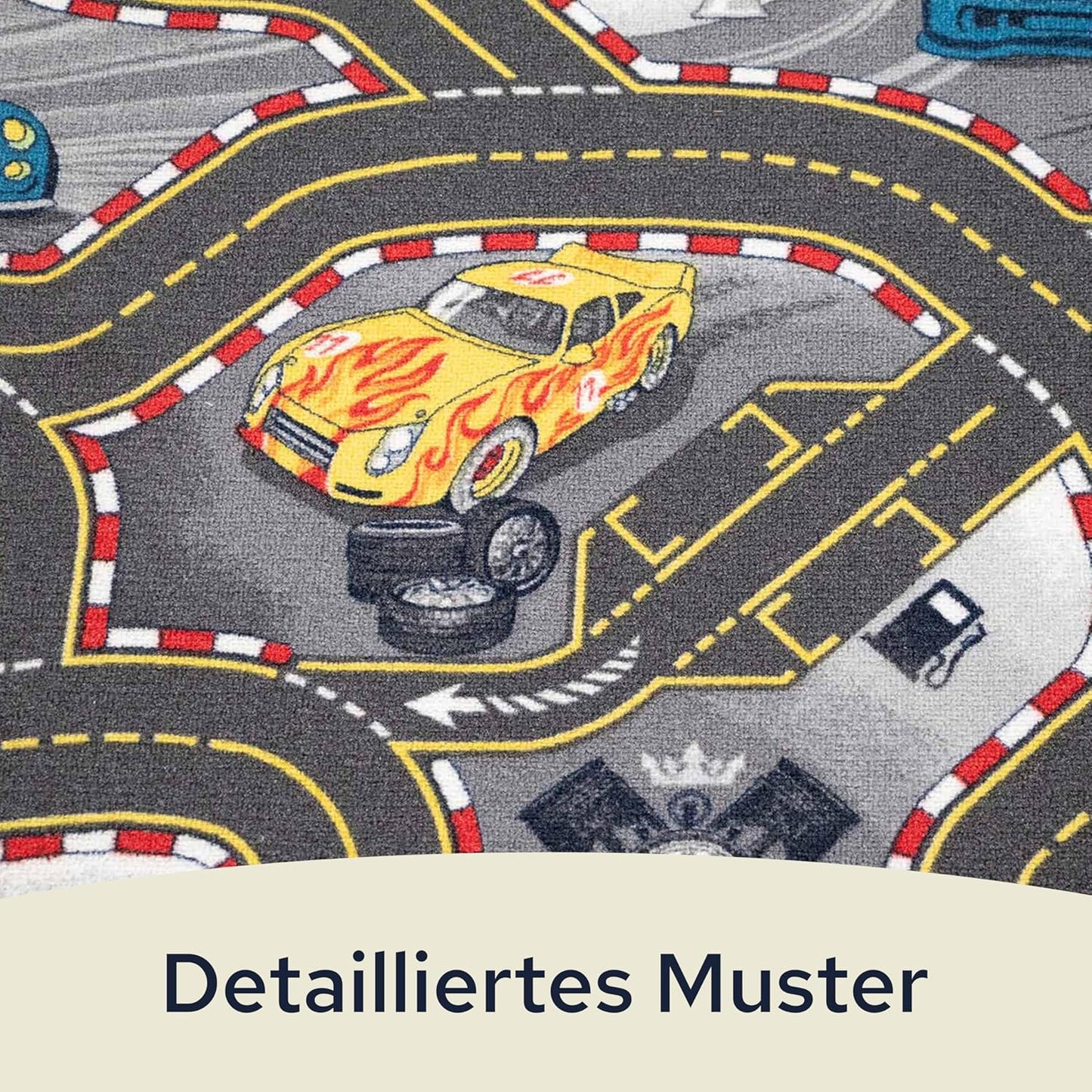 Spielteppich Strasse, Cars 140 x 200 cm