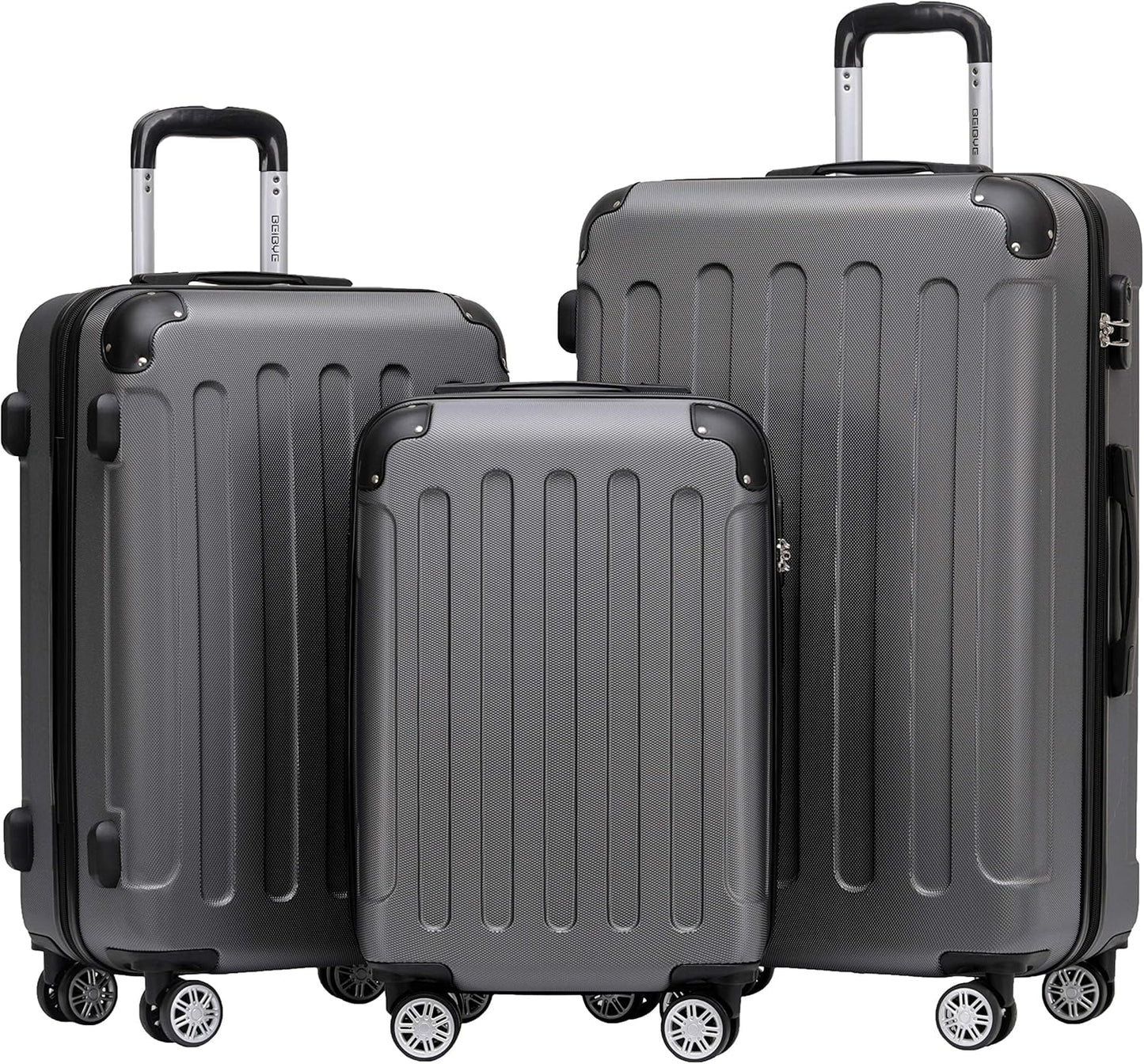 3-teiliges Hartschalenkoffer-Set, Dark Grey Koffer-Set