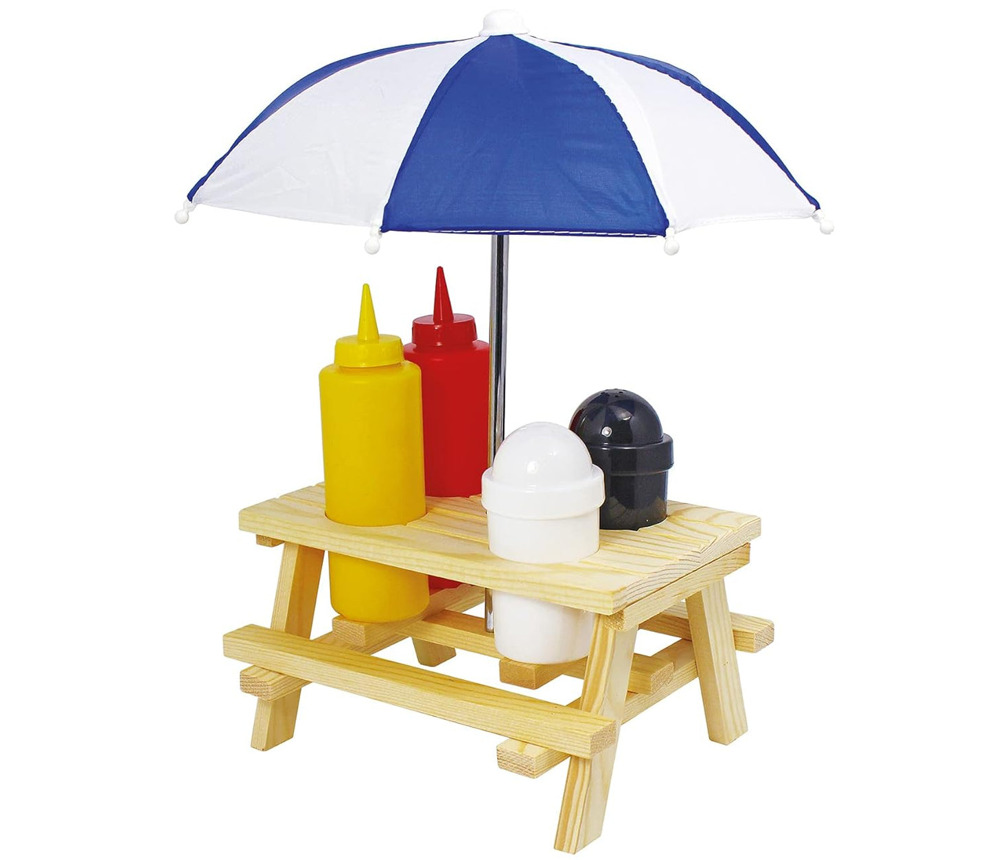Picknicktisch mit Streuer & Saucenspender